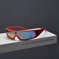 Red Frame Rainbow Lens