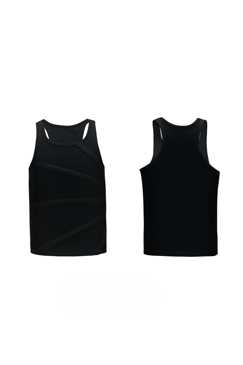 Pleated Racerback Tank Top