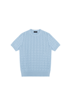 Cable Knit Crewneck T-Shirt