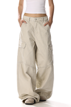 Distressed Washed Cargo Pants