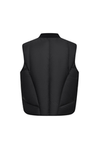 Ribbed Collar Down Vest