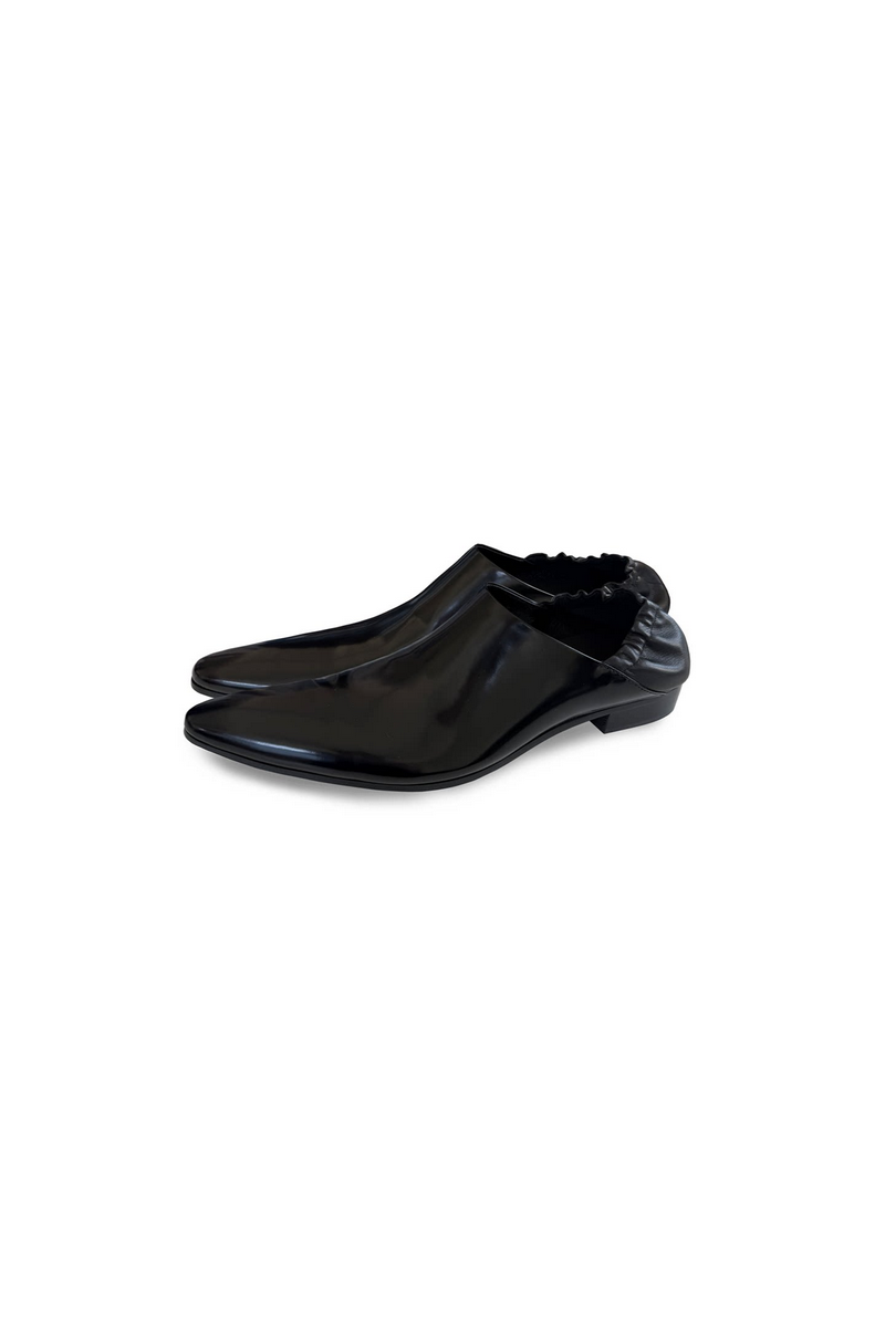 Pointed Toe Leather Mules