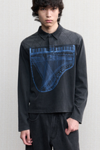 Distressed Piano Graphic Longsleeve