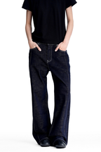 Contrast Raw Stitch Bootcut Jeans