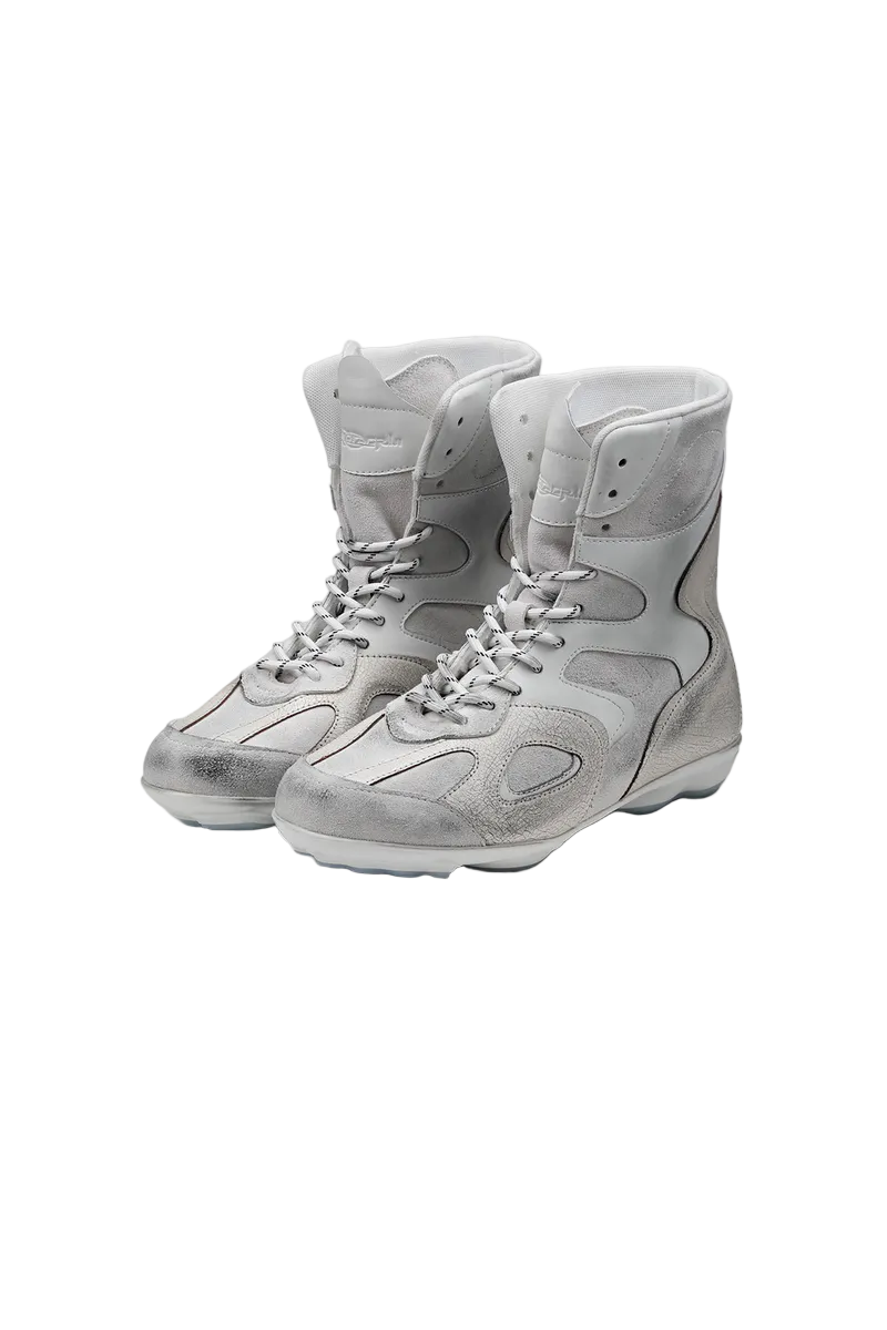 Distressed High Top Boxing Boots