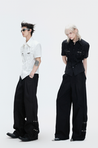 Pleated Studded Shirt