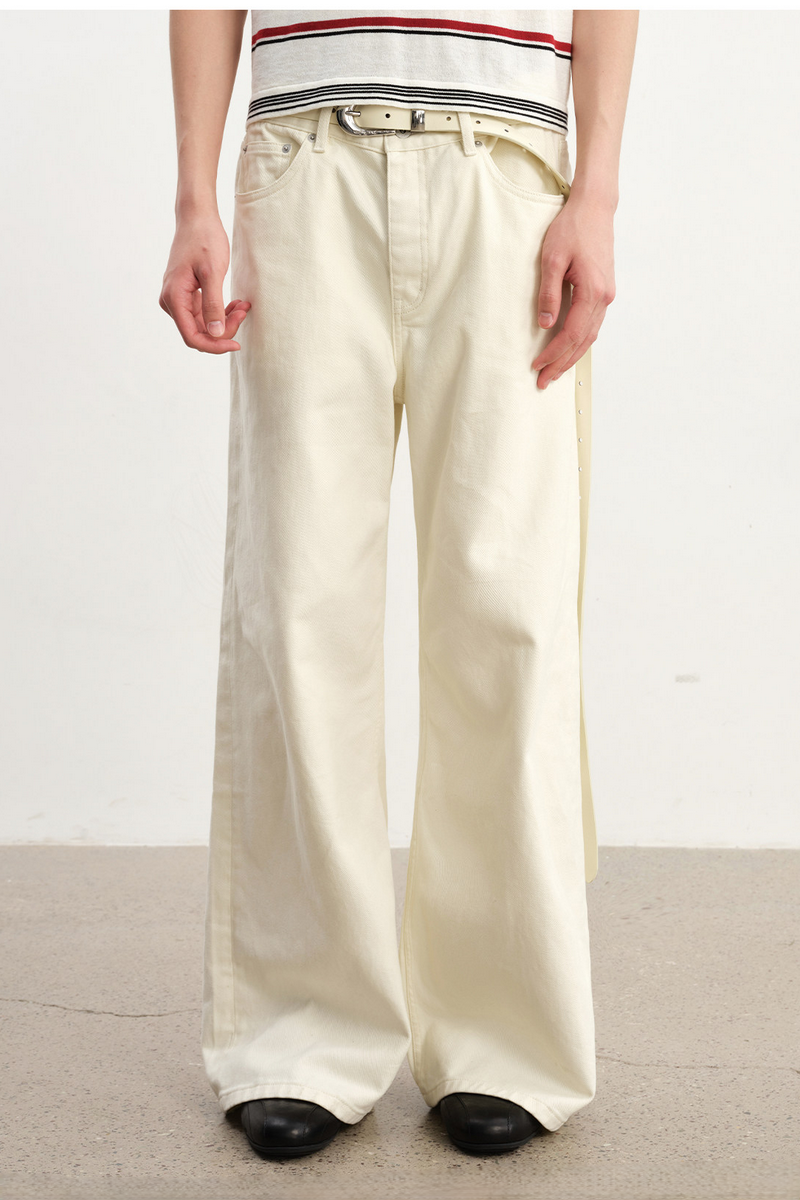 Washed Straight Jeans