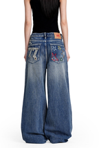 Star Embroidered Jeans