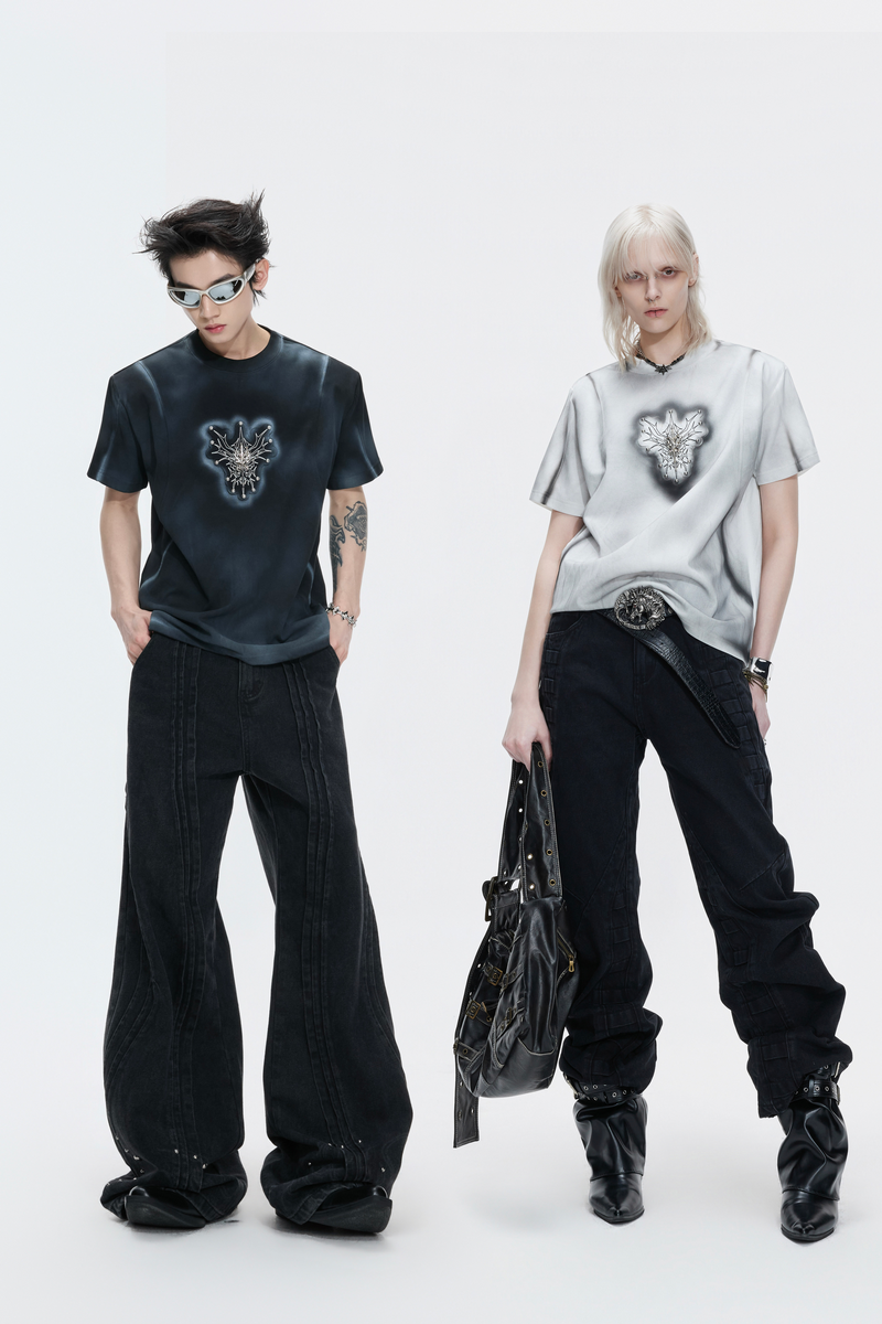 Spray Dyed Padded T-Shirt