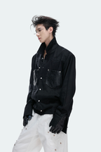 Floral Embroidered Linen Shirt