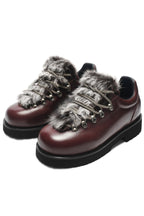 Fur-Tongue Derby Shoes