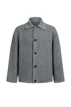 Wool Knit Collar Coat