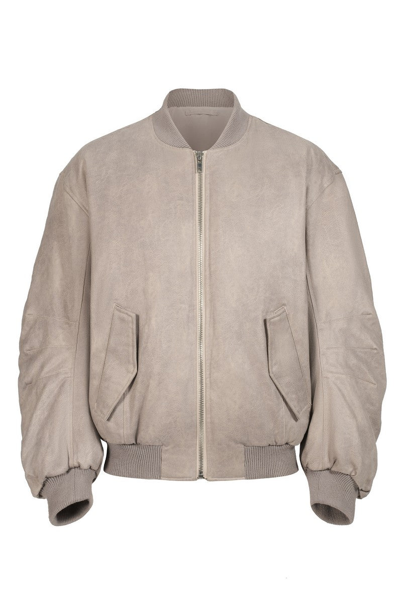 Waxed Down Bomber Jacket