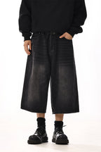 Vintage Black Cropped Shorts