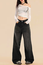 Washed Wide Leg Jeans