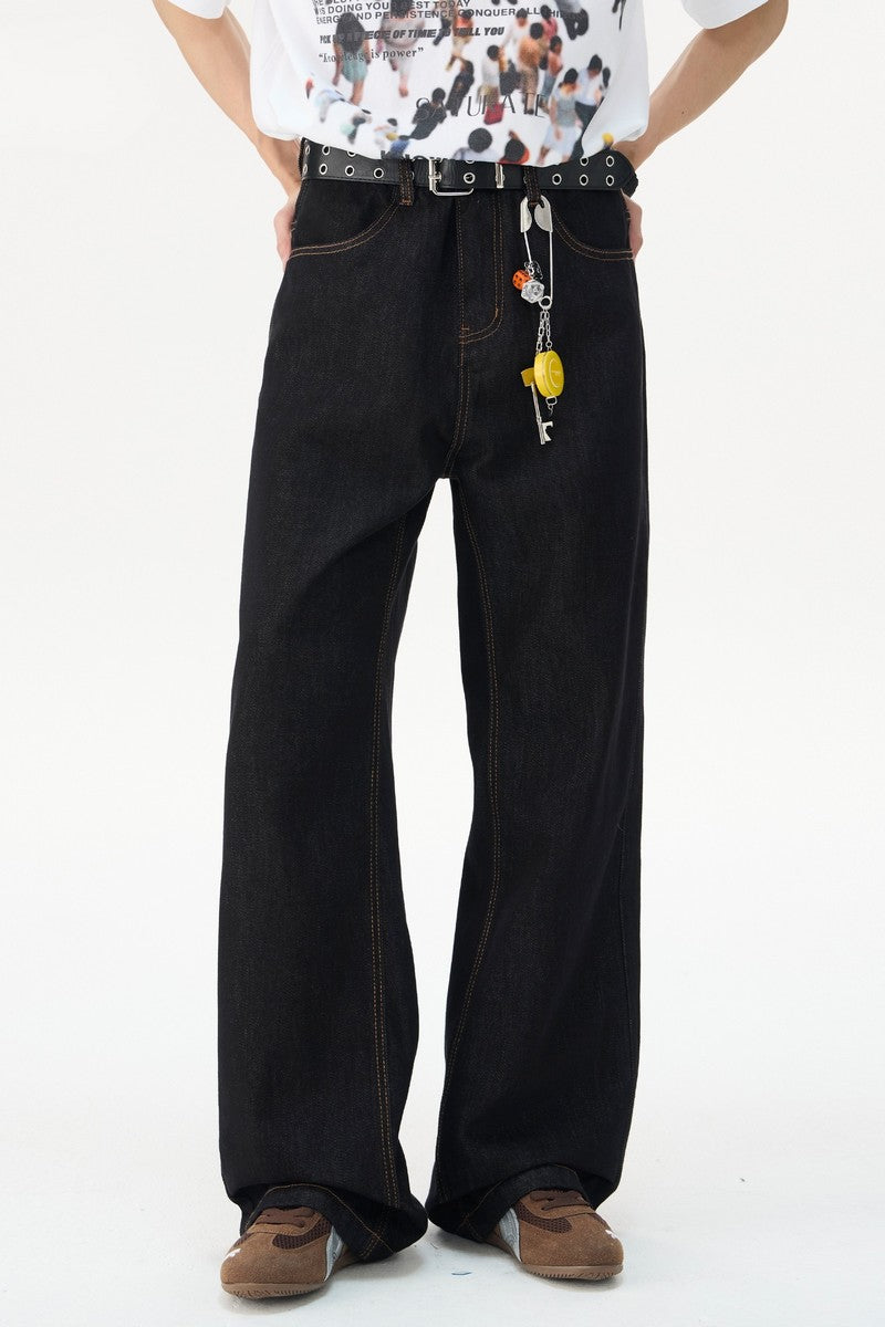 Red Contrast Flare Jeans