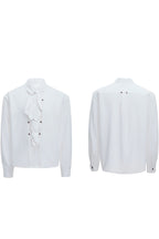 Scarf Neck Silk Shirt