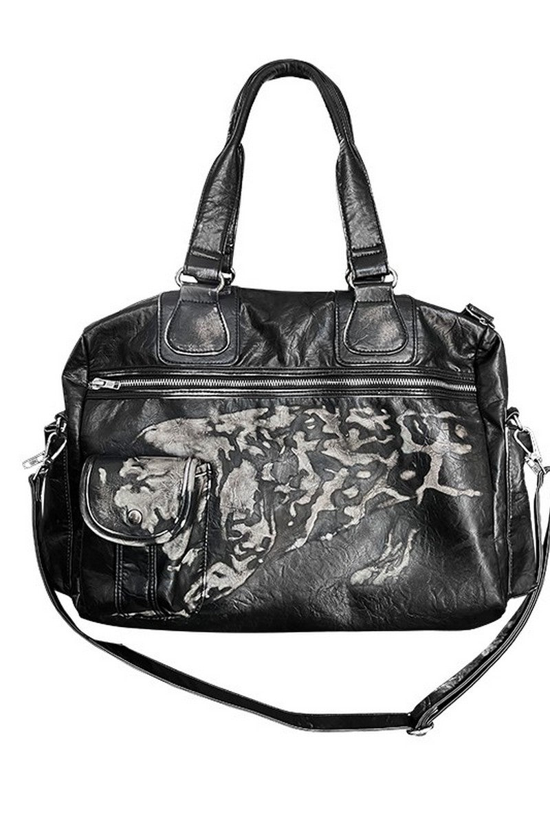 Distressed Leopard Sling Bag