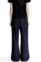 Contrast Raw Stitch Bootcut Jeans