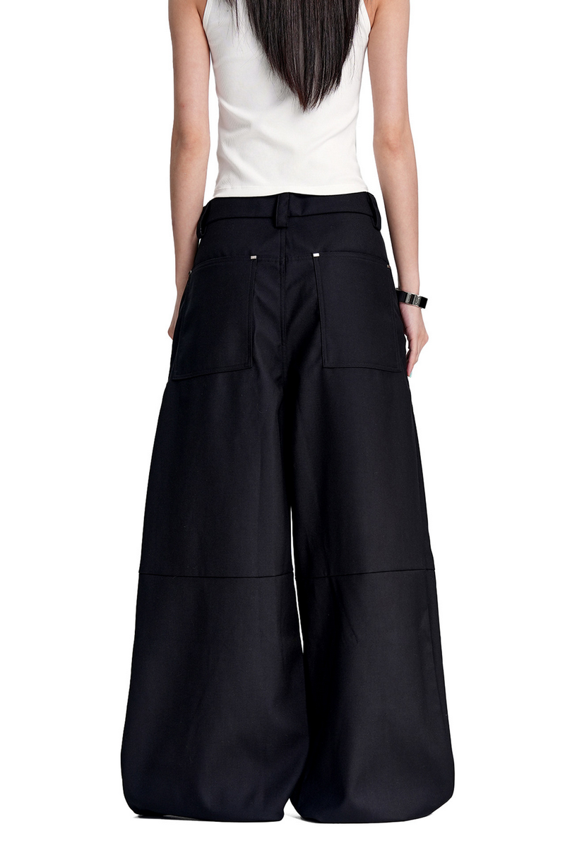 Pleated Wide Leg Trousers