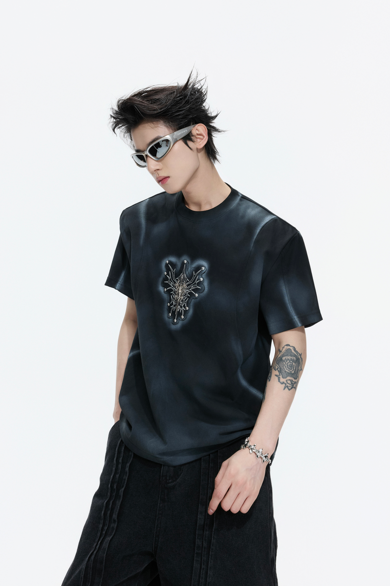 Spray Dyed Padded T-Shirt