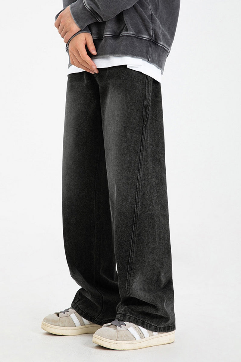 Washed Vintage Wide-Leg Jeans - EU Only