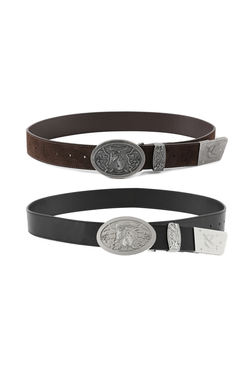 Embossed Leather Belt