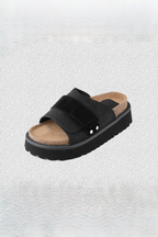 Velcro Leather Clog Sandals
