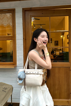 Leather Moto Shoulder Bag