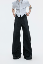 Striped Wide Leg Trousers