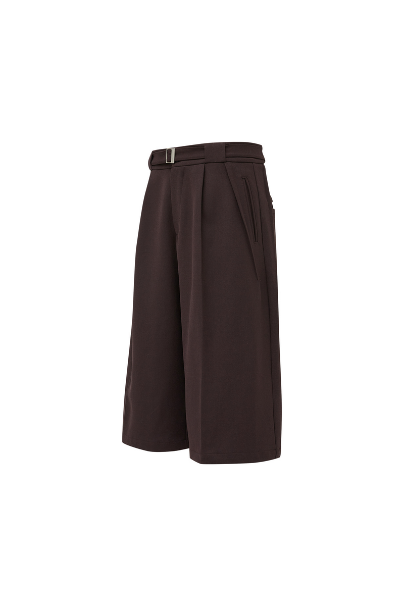 Twill Cropped Trousers