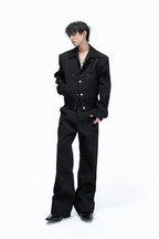 Textured Jacket & Trousers Separates