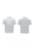 Embroidered Open Knit Shirt