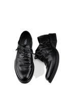 Wrinkled Leather Derby Shoes