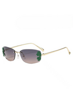 Elegant Rimless Leaf Sunglasses