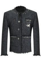 Pearl Accent Textured Tweed Jacket - EU Only