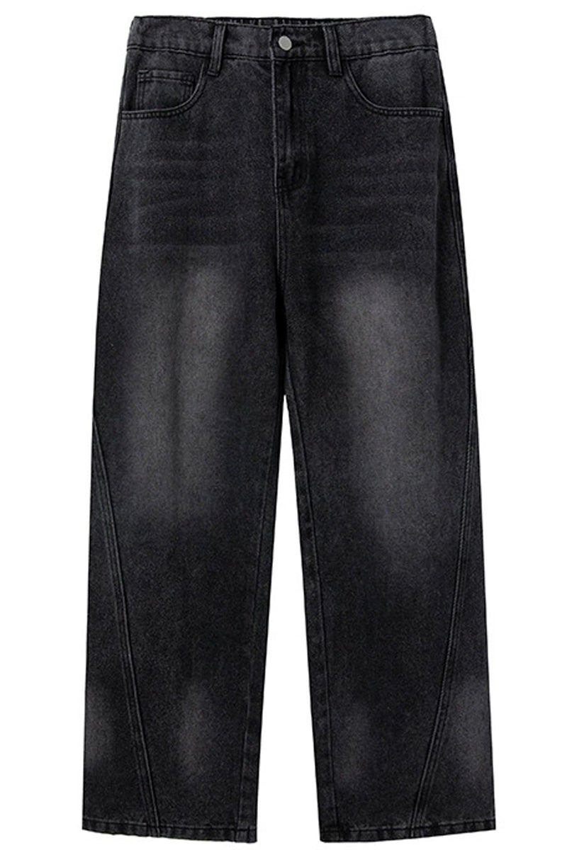 Washed Vintage Wide-Leg Jeans - EU Only