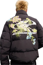 Floral Logo Embroidered Puffer Jacket - EU Only