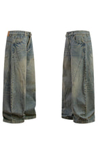 Vintage Washed Wide-Leg Jeans