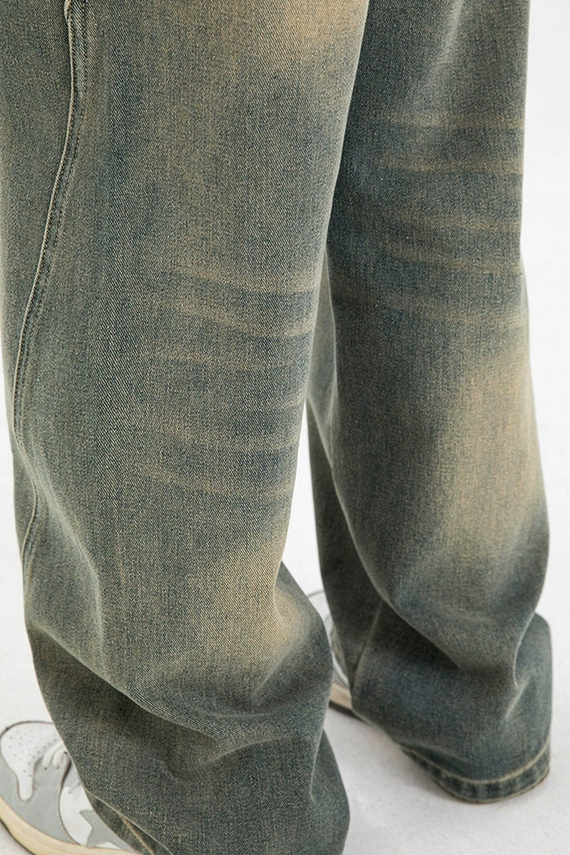 Washed Vintage Wide-Leg Jeans - EU Only
