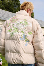 Floral Logo Embroidered Puffer Jacket - EU Only