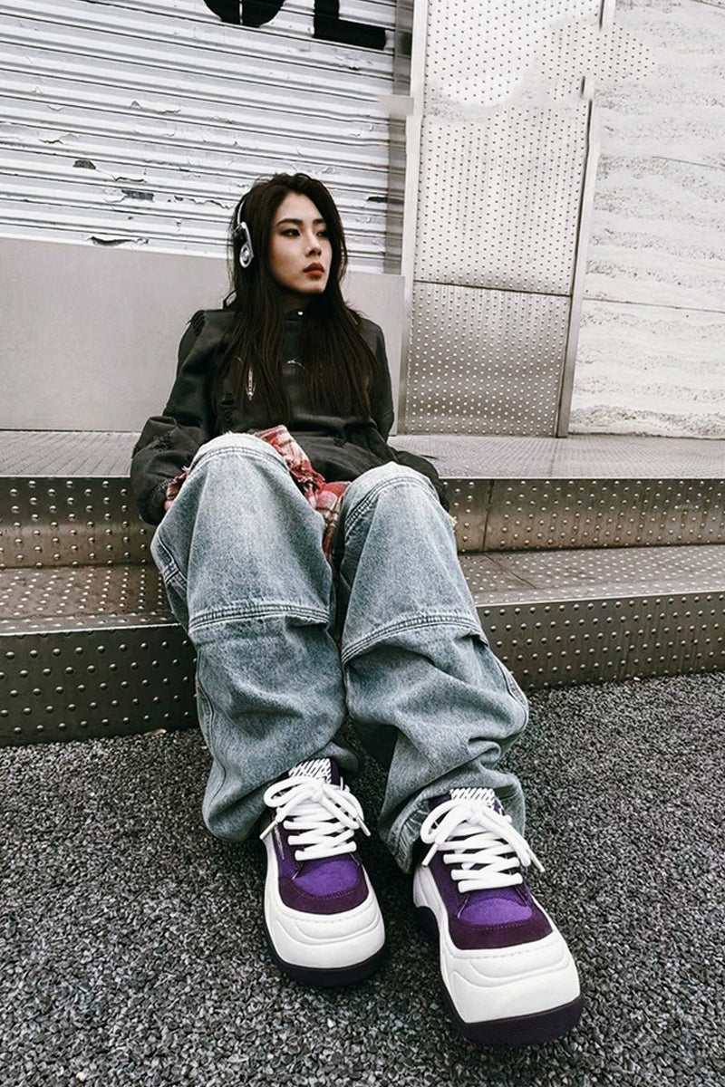 Chunky Platform Purple Sneakers