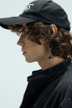 Distressed Embroidered Baseball Cap