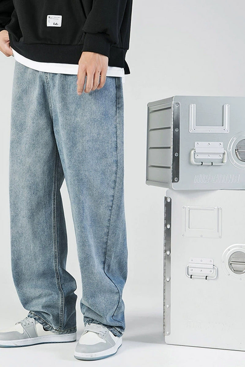 Minimalist Washed Straight Jeans - EU Only