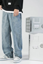 Minimalist Washed Straight Jeans - EU Only