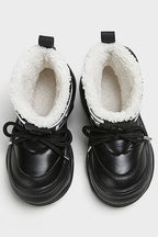 Black Waterproof Low Snow Boots
