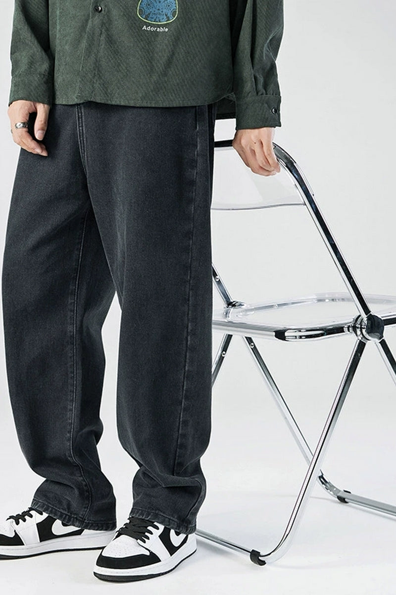 Minimalist Washed Straight Jeans - EU Only