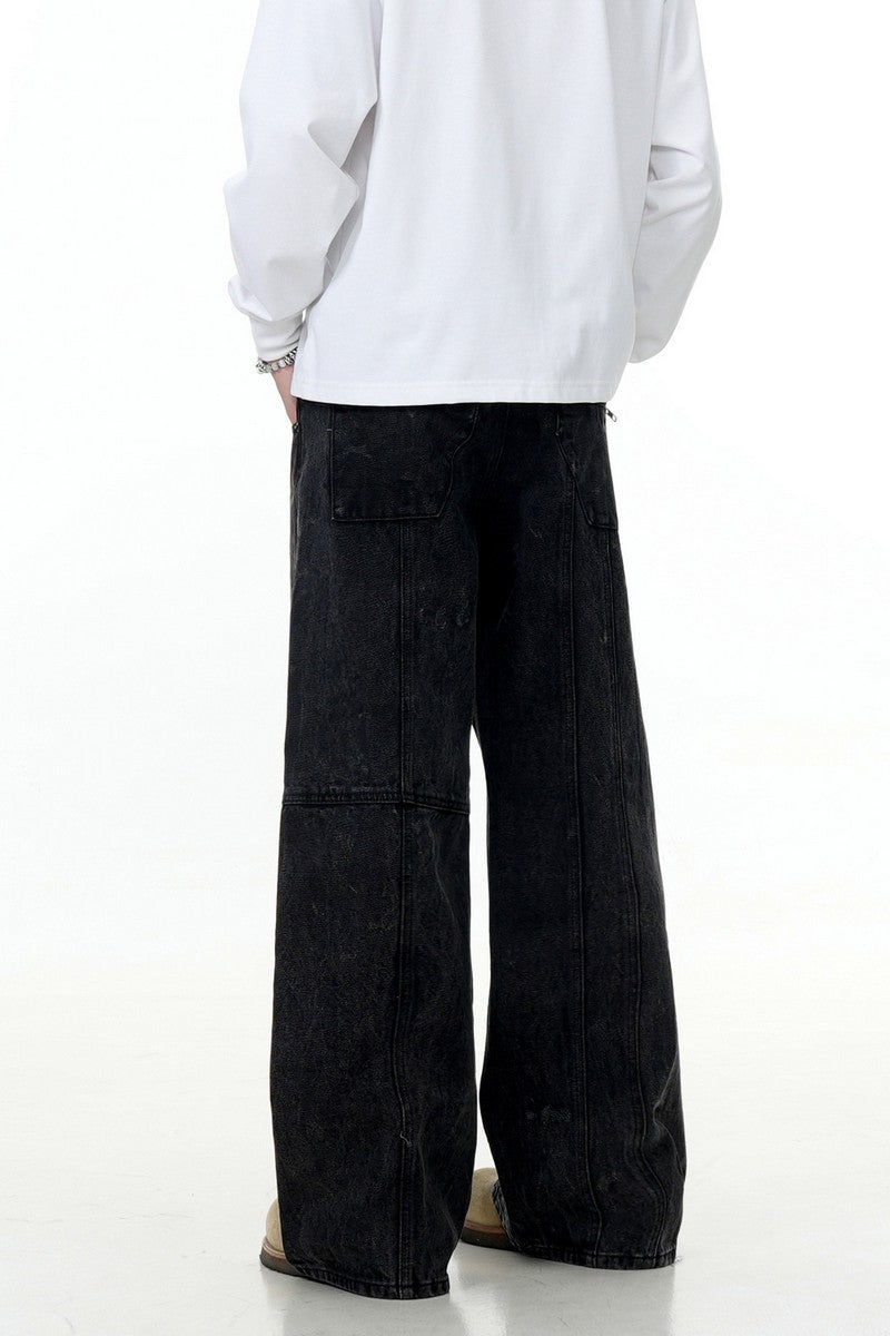 Washed Pocket Work Jeans - EU Only