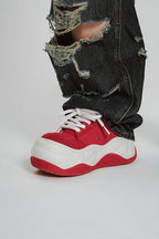 Chunky Platform Red Sneakers