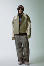 Patchwork Vintage Biker Leather Jacket